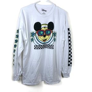 Disney Regular Size L White Long Sleeve Tee